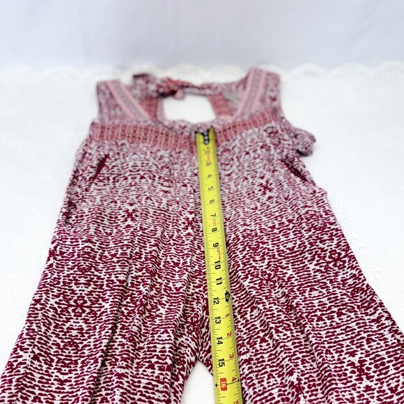 LOFT beach Women's Backless Romper Red Wine Vacation Style with Pockets - Picture 11 of 15